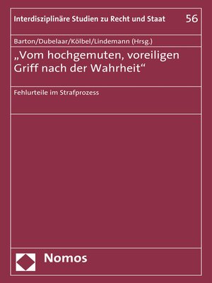 cover image of 'Vom hochgemuten, voreiligen Griff nach der Wahrheit'